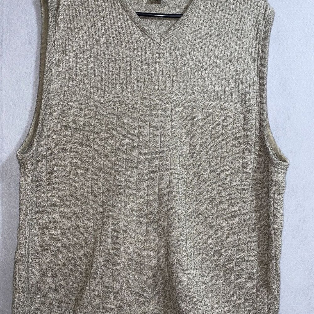MURANO Italia Gray Cotton Blend Men's‎ V-Neck Vest Sweater Size L